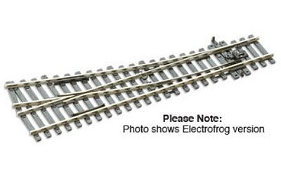 Peco SLE91 HO Scale Code 100 Small Radius Turnout - Streamline -- Right Hand, Electrofrog