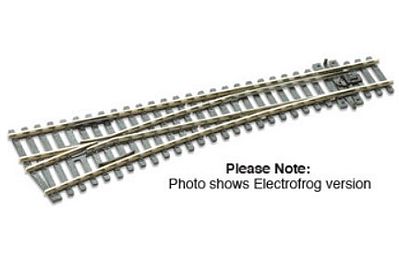 Peco SLE96 HO Scale Code 100 Medium Radius Turnout - Streamline -- Left Hand, Electrofrog