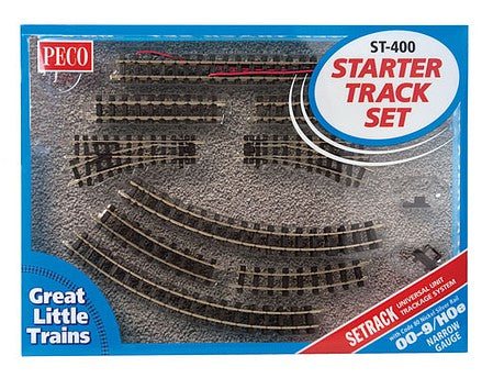 Peco ST400 HOn30 Scale HOn30 - HOe Narrow Gauge Starter Track Set - Setrack -- Oval with Two Spurs