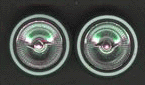 Pegasus Hobbies 1014 1/24-1/25 Deep Dish Chrome Spoke Rims w/Knock Offs & Dunlop Rubber Tires (4)