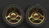 Pegasus Hobbies 1232 1/24-1/25 Deep 32's Gold Rims w/Tires (4)