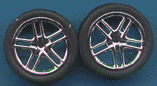 Pegasus Hobbies 1242 1/24-1/25 Allantes Chrome Rims w/Low Profile Tires (4)
