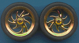 Pegasus Hobbies 1248 1/24-1/25 Diablos Gold Rims w/Tires (4)