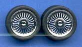 Pegasus Hobbies 1270 1/24-1/25 Apollos Chrome Rims w/Tires (4)