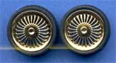 Pegasus Hobbies 1272 1/24-1/25 Apollos Gold Rims w/Tires (4)