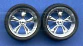 Pegasus Hobbies 1274 1/24-1/25 T's 19" Chrome Rims w/Tires (4)