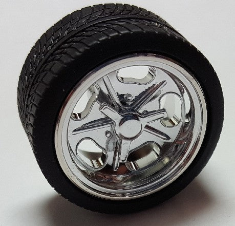 Pegasus Hobbies 1279 1/24-1/25 Shueys Chrome Rims w/Tires (4)