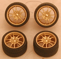Pegasus Hobbies 1283 1/24-1/25 Bronze M5's Rims w/Tires for Import Cars (4)