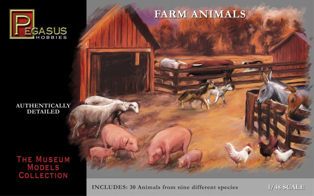 Pegasus Hobbies 7006 1/48 Farm Animals (30)