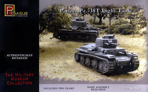 Pegasus Hobbies 7620 1/72 Panzer 38t Tank (2) (Snap)