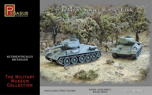 Pegasus Hobbies 7662 1/72 Soviet T35/85 Tank (2) (Snap)