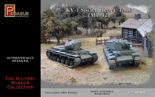 Pegasus Hobbies 7666 1/72 Soviet KV1 Mod 1942 Heavy Tank (2) (Snap)