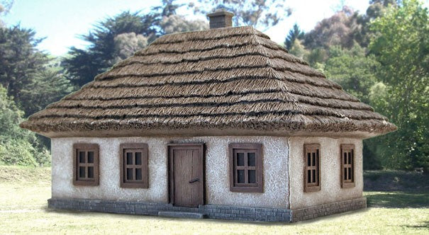 Pegasus Hobbies 7802 1/72 Ukrainian House #2 (Cast Polystone Painted)