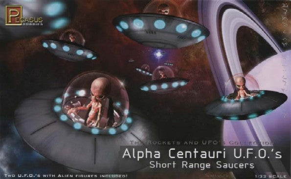 Pegasus Hobbies 9102 1/32 Alpha Centauri UFO Short Range Saucers (2)