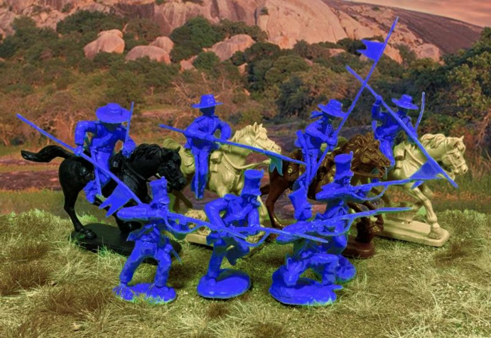Paragon Scenics 16 1/32 Alamo Mexican Cavalry & Infantry (12 w/4 Horses)