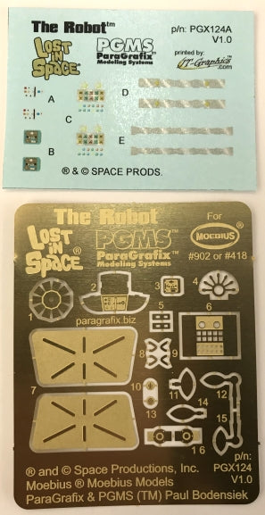 Paragrafix 124 1/24 LiS: Robot Photo-Etch & Decal Set for MOE