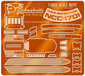 Paragrafix 130 1/1000 Star Trek: USS Enterprise Refit Photo-Etch Set for PLL