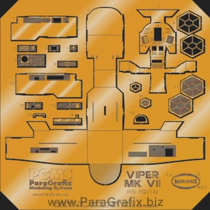 Paragrafix 144 1/32 Battlestar Galactica: Colonial Viper Mk VII Cockpit Photo-Etch & Decal Set for MOE