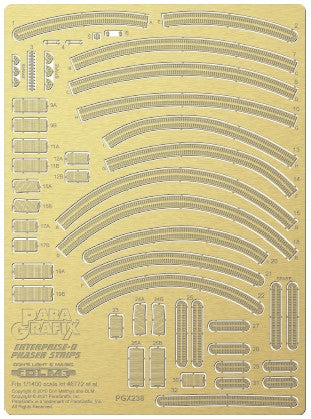 Paragrafix 238 1/1400 Star Trek: USS Enterprise D Phaser Strips Photo-Etch Set (D)