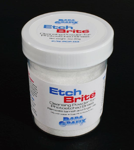 Paragrafix P3 Etch Brite Cleansing Powder for Photoetched Brass (3oz. Jar)