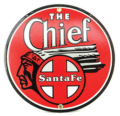 Phil Derrig Designs 102 All Scale Railroad Sign -- Atchison, Topeka & Santa Fe "The Chief"
