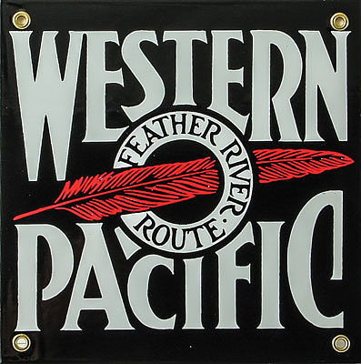 Phil Derrig Designs 201 All Scale Railroad Sign -- Western Pacific - 8 x 8"