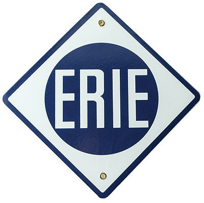 Phil Derrig Designs 203 All Scale Railroad Sign -- Erie - 8 x 8"
