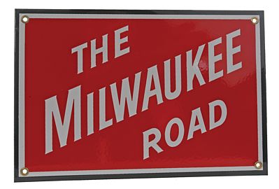 Phil Derrig Designs 206 All Scale Railroad Sign -- Milwaukee Road - 8 x 12"