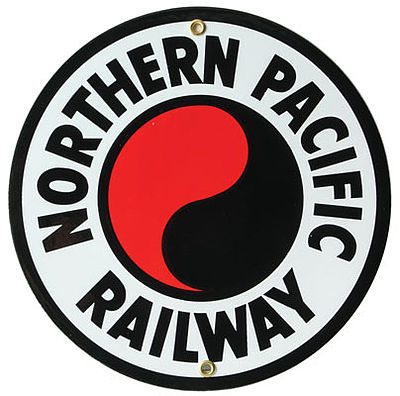 Phil Derrig Designs 209 All Scale Railroad Sign -- Northern Pacific - 8" Diameter