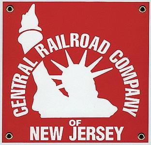 Phil Derrig Designs 241 All Scale Railroad Sign -- Central Railroad of New Jersey