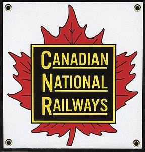 Phil Derrig Designs 253 All Scale Railroad Sign -- Canadian National (Maple Leaf)