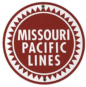 Phil Derrig Designs 254 All Scale Railroad Sign -- Missouri Pacific (Buzzsaw)