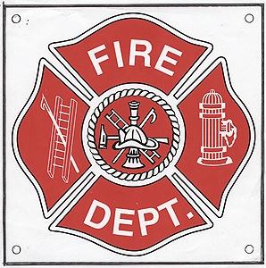 Phil Derrig Designs 260 All Scale Fire Department Sign -- 8 x 8"