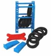 Phoenix Toys 16061 1/24 Garage Accessories: Tire Rack, Tires, Creeper, Ramps