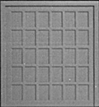 Pikestuff 1101 HO Scale Doors (White Styrene) -- 30-Panel Wood pkg(2)