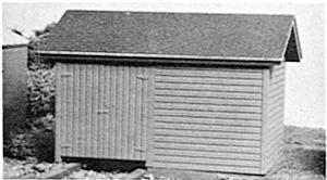 Pikestuff 6 HO Scale Wood Handcar Shed -- 1-5/8 x 1-1/4" 4.2 x 3.2cm