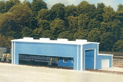 Pikestuff 8008 N Scale Atkinson Engine Facility -- 40 x 80' (blue)