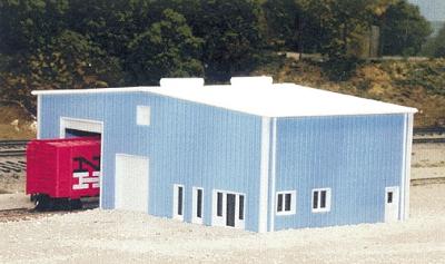 Pikestuff 8012 N Scale Distribution Center -- 70' x 40' (blue)