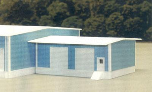 Pikestuff 8018 N Scale Add-On Loading Dock -- 30 x 40' Building w/4 Overhead Doors