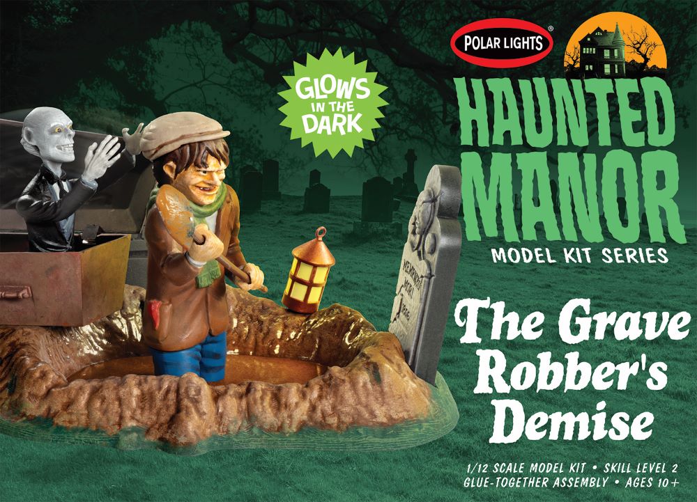 Polar Lights 976 1/12 Haunted Manor The Grave Robber's Demise Glow-in-the-Dark Diorama Set