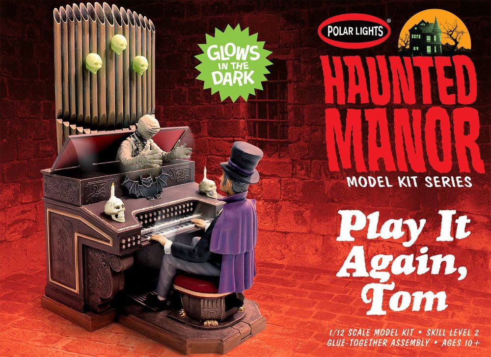 Polar Lights 984 1/12 Haunted Manor Play It Again Tom Playing Organ Glow-in-the-Dark Diorama Set