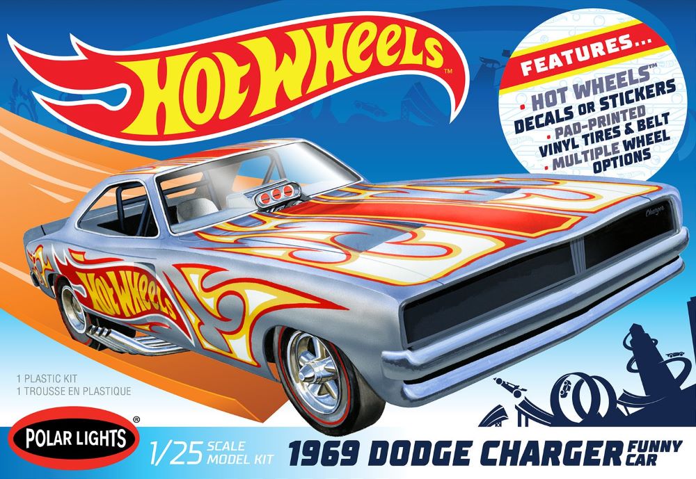 Polar Lights 988 1/25 Hot Wheels 1969 Dodge Charger Funny Car (D)