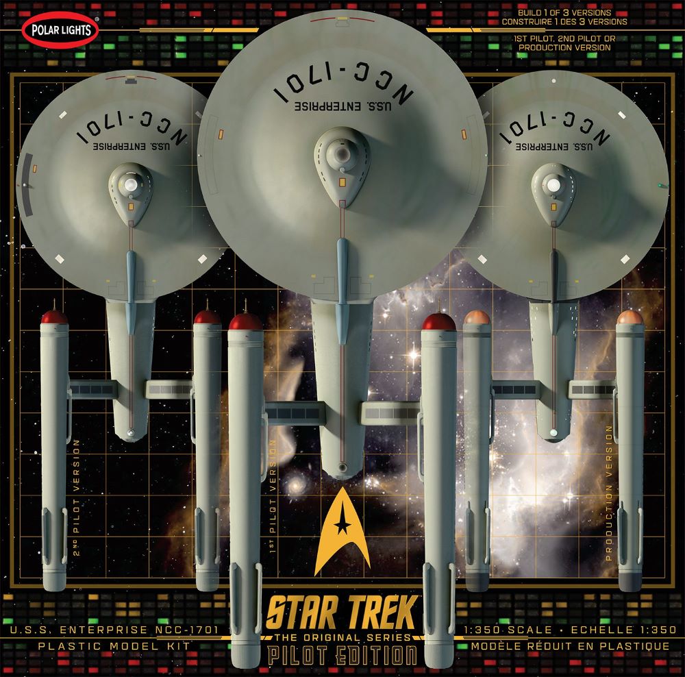 Polar Lights 993 1/350 Star Trek The Original Series USS Enterprise NCC1701 w/Pilot Edition Parts