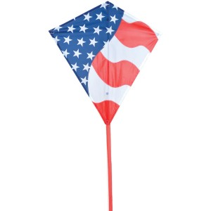 Premier Kites 15277 30” Patriotic Diamond Nylon Kite