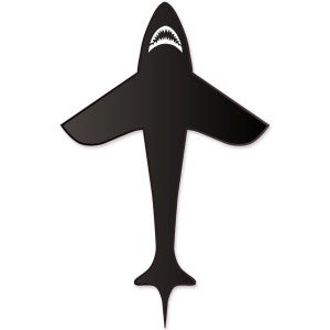 Premier Kites 16002 6’ Black Shark Polyester Kite