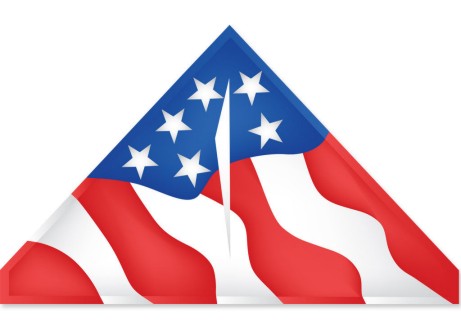 Premier Kites 16022 56” Patriotic Delta Polyester Kite