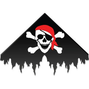 Premier Kites 16028 50”x36” Black Pirate Delta Polyester Kite