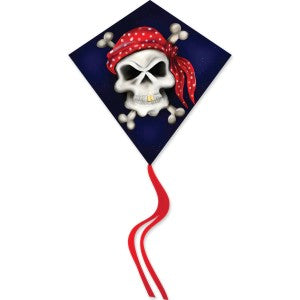 Premier Kites 16064 25” Skull & Crossbones Diamond Polyester Kite