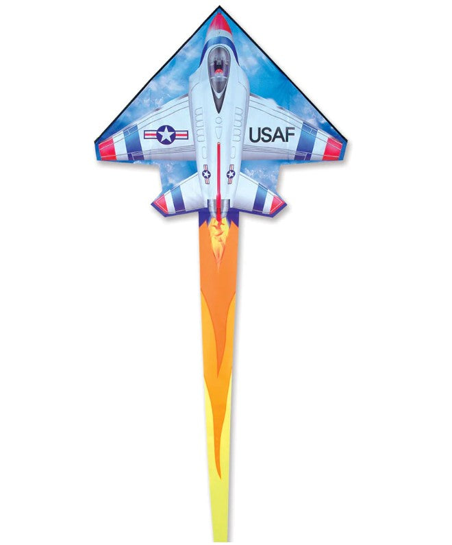 Premier Kites 41901 53”x132” F16 Thunderbird 2D Jet Nylon Kite