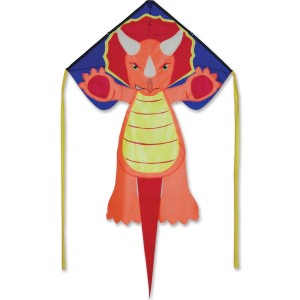 Premier Kites 44002 30”x90” Triceratops Regular Easy Flyer Taffeta Nylon Kite (w/line only)